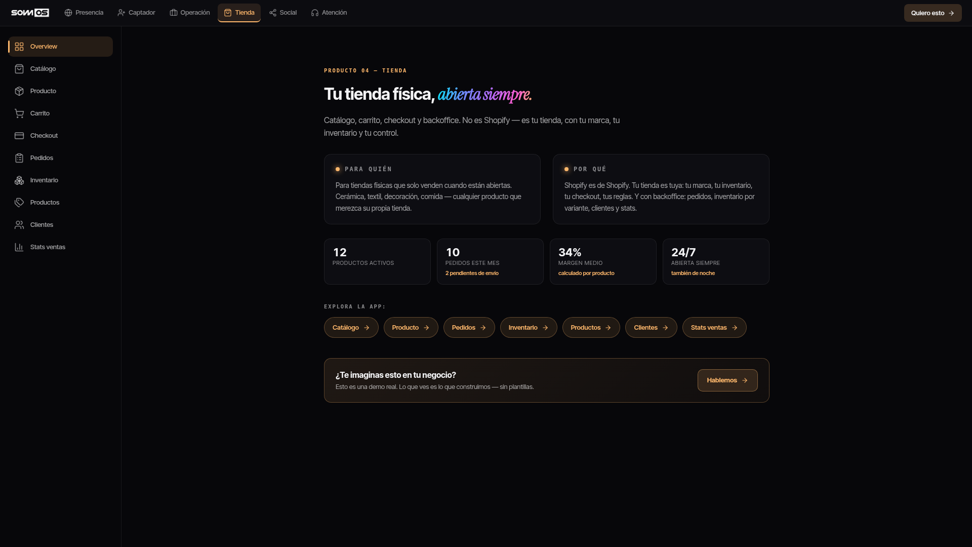Tienda: vende 24/7 sin Shopify